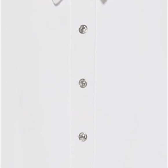 ZARA White Oversized Denim Shirt Size Medium - Picture 7 of 7